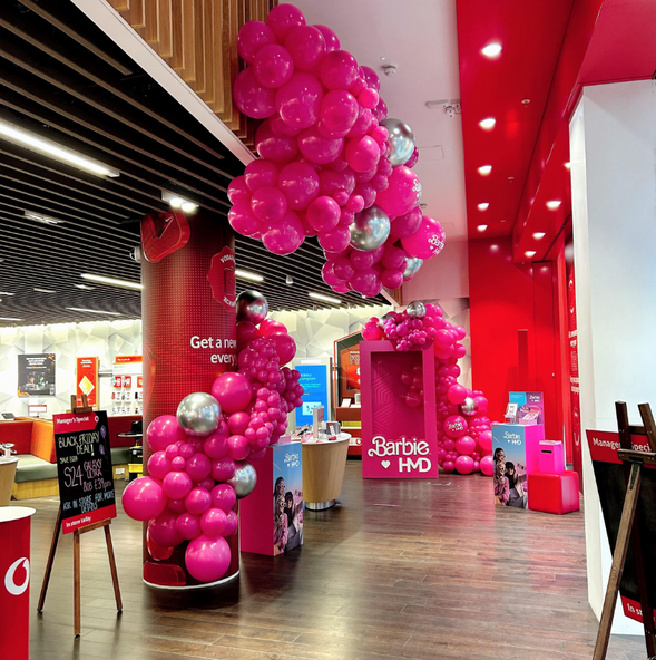 Barbie Balloon Cascade