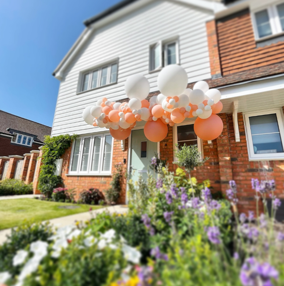 Orange and White Balloon Garland