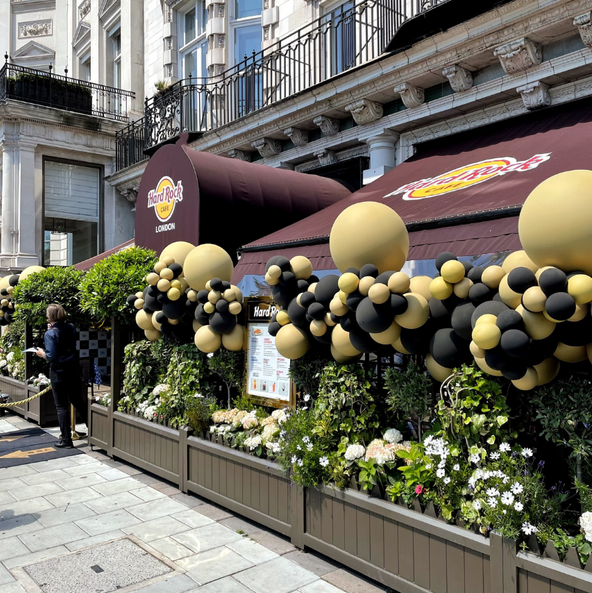Gold and Black Balloon Garland