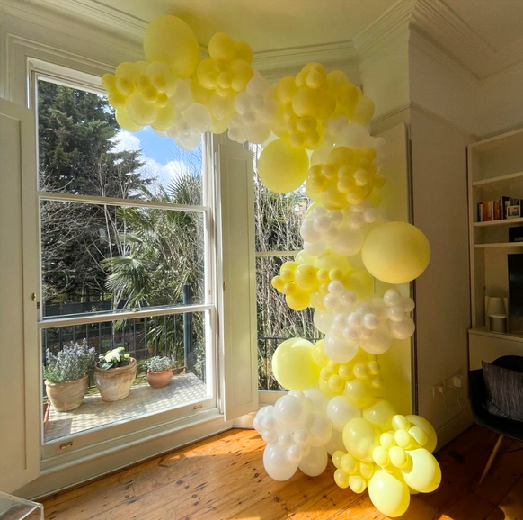 Yellow Balloon Semi-Arch