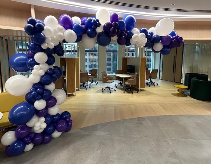 Organic Semi Arch in Blue, Navy and White