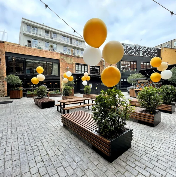 Jamie Oliver Group balloon installation by London Balloons