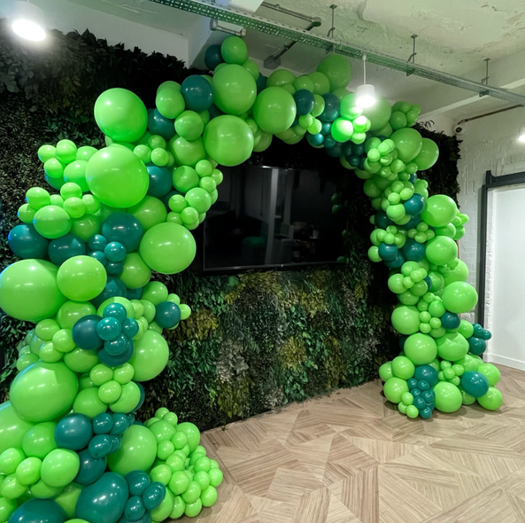 Bright Green Balloon Arch