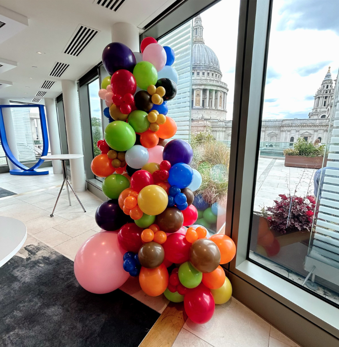 Rainbow Balloon Column