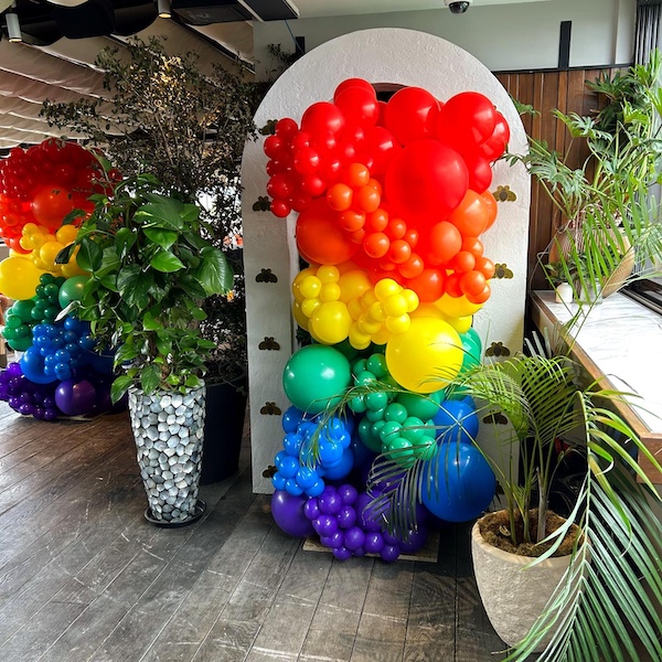 Rainbow Balloon Wall