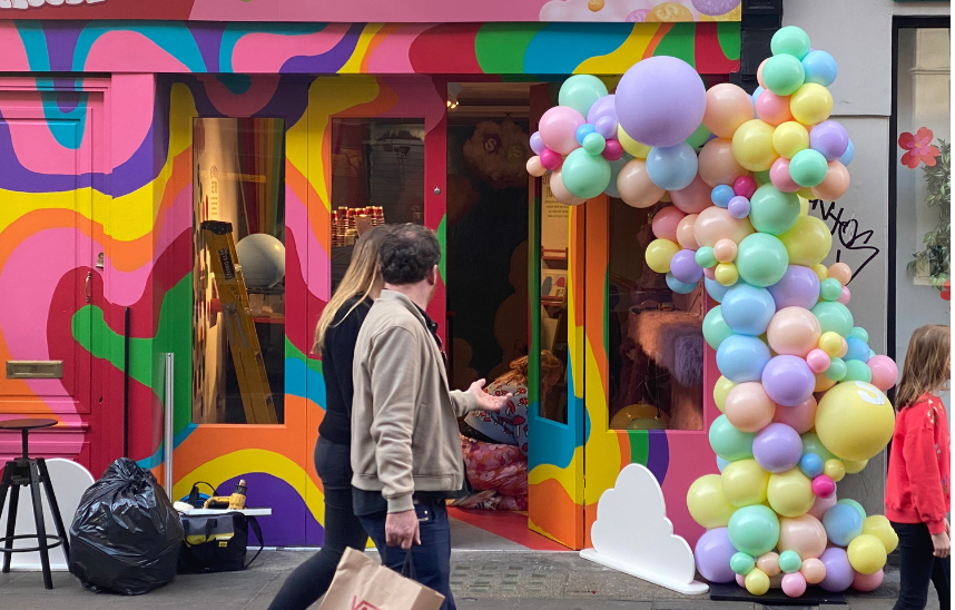 Rainbow Balloon Column