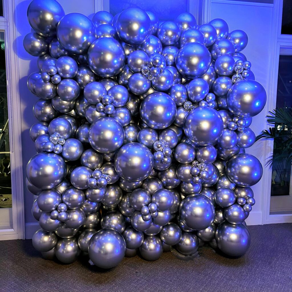 Silver Balloon Photo Wall