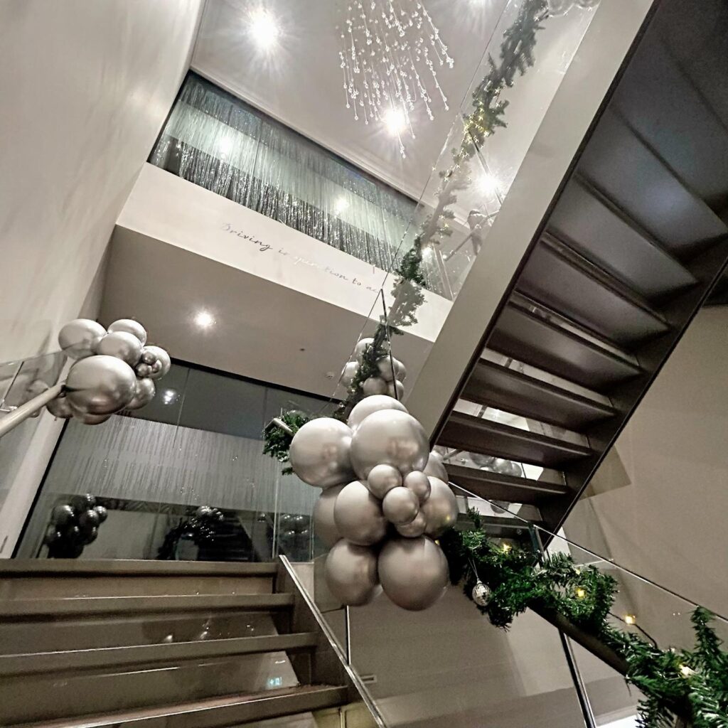 Staircase Balloons Silver